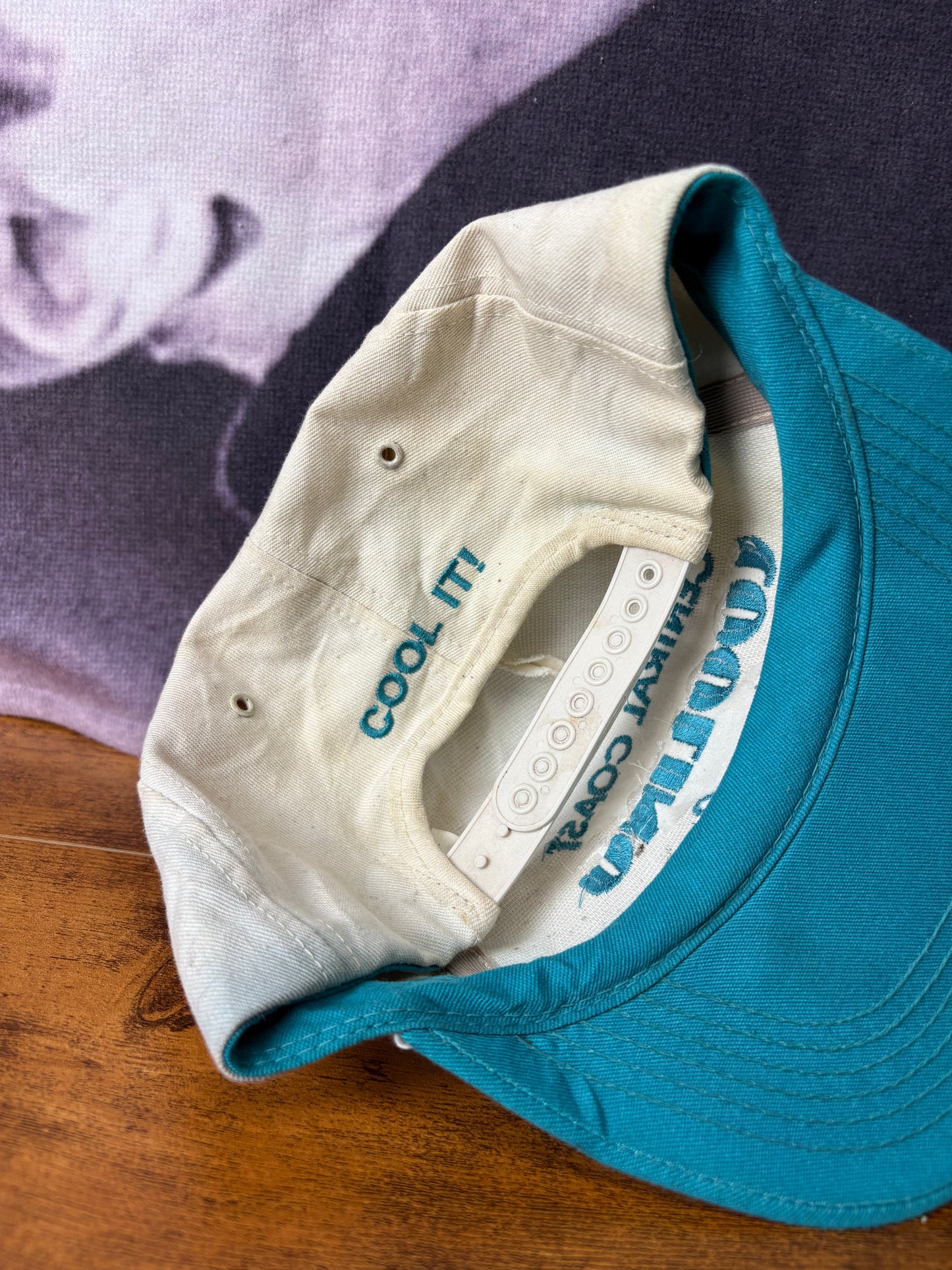 Vintage Cooling White + Blue Trucker Hat