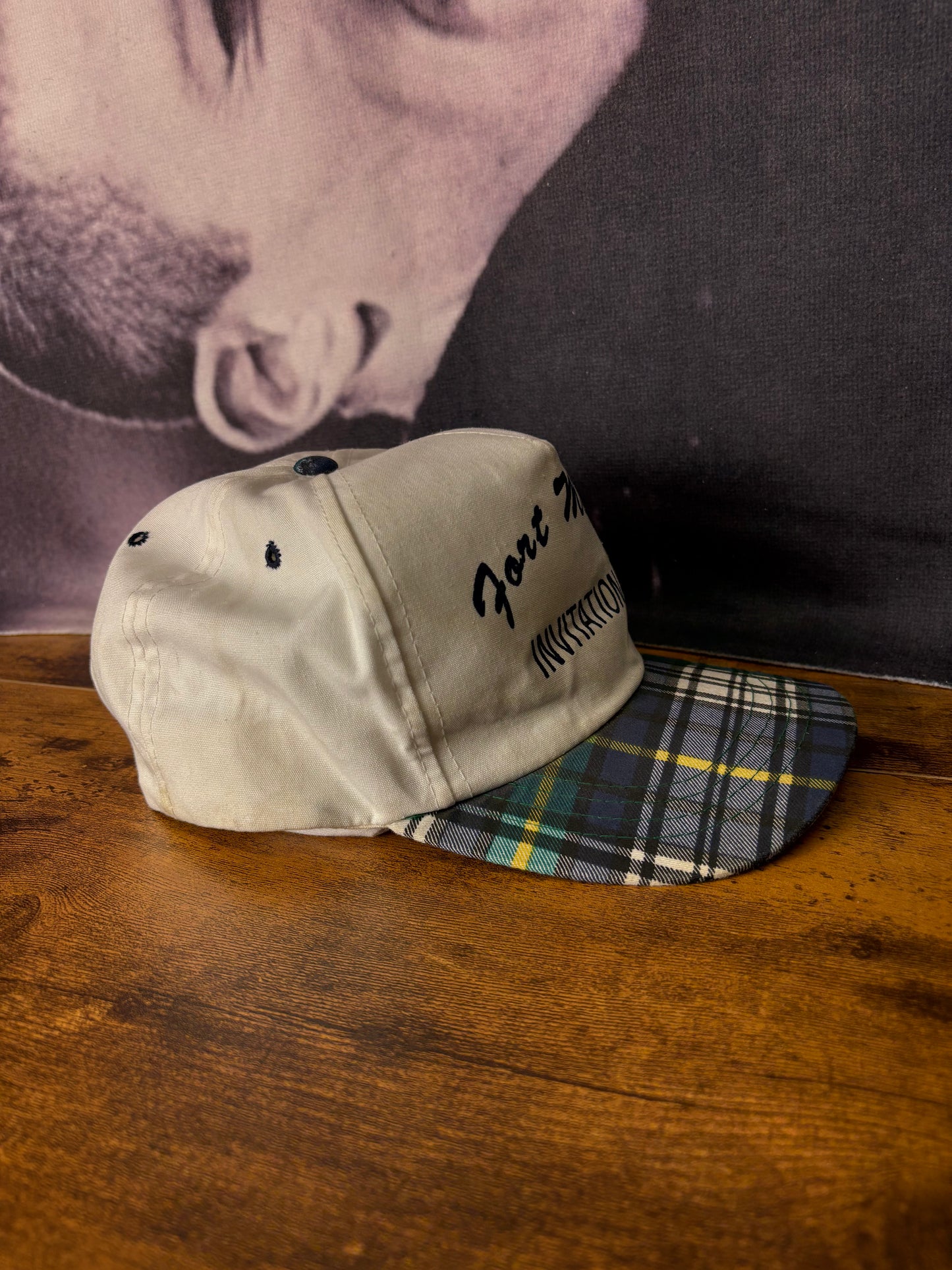 Vintage Plaid + White Trucker Hat
