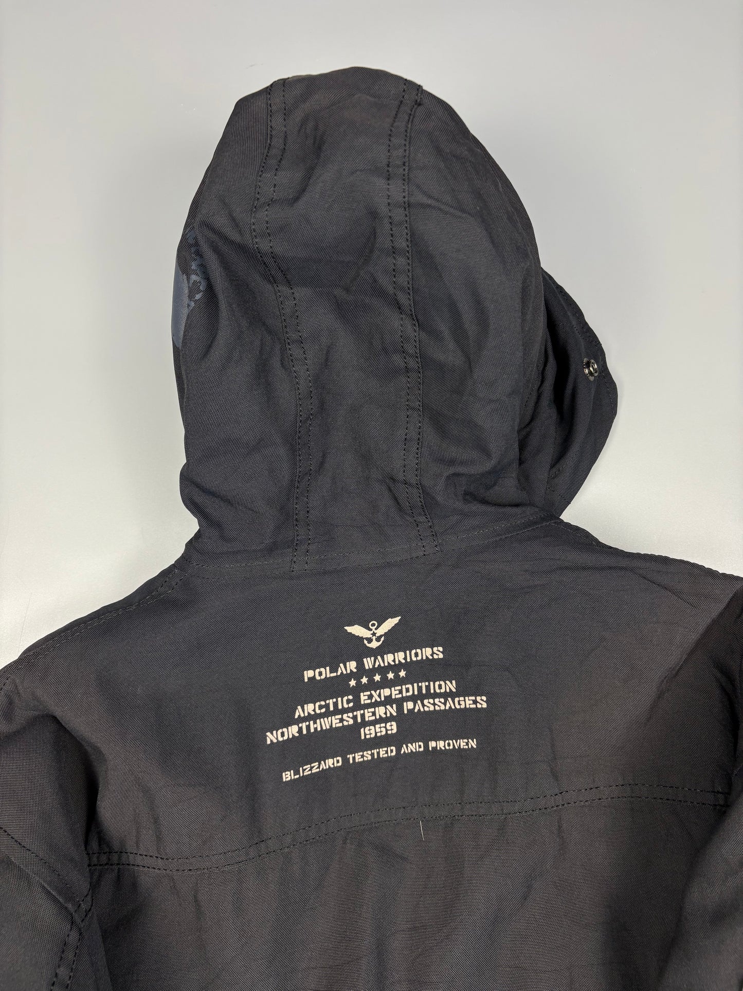 2000s Alpha Industries Fur Lined Black Parka Jacket (XL)