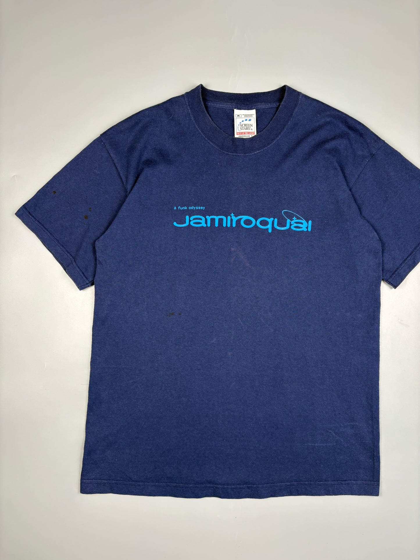 2001 Jamiroquai Funk Odyssey Navy Blue Graphic Tee (M)