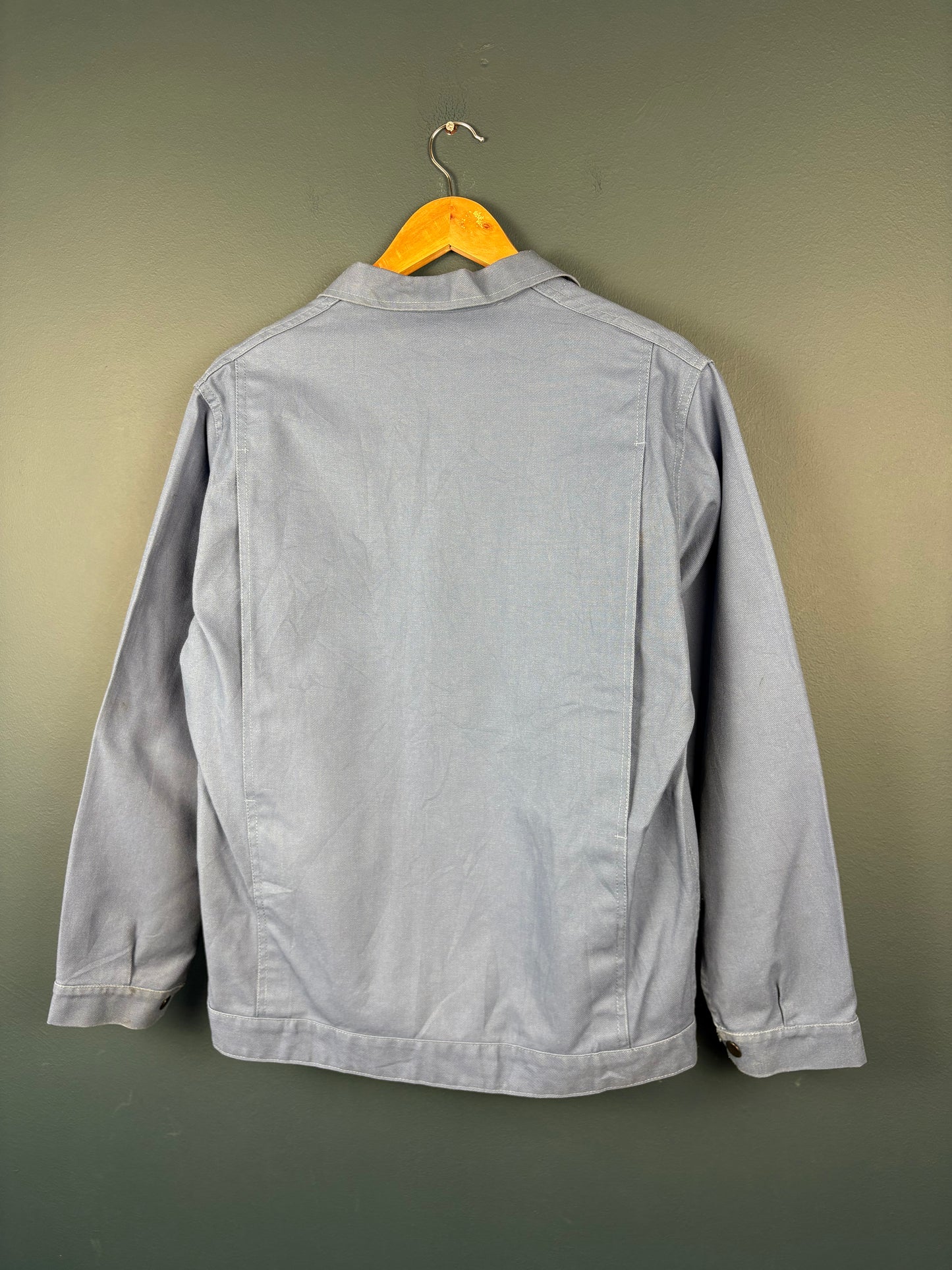 True Vintage 1970s French Goodyear Pop Button Workwear Jacket (M)