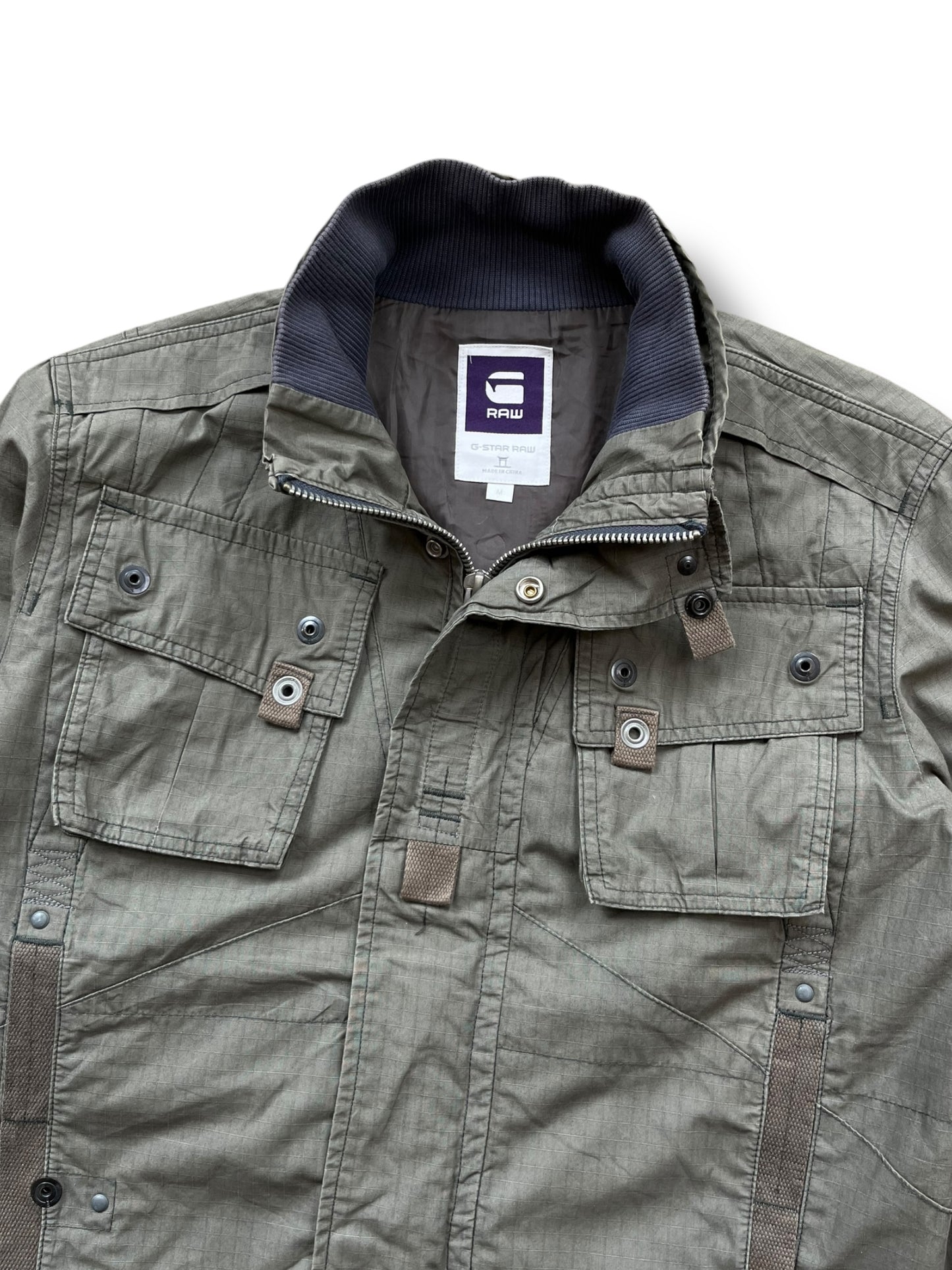 G-Star Military Green Multi-pocket 2000s Khaki Jacket (M)