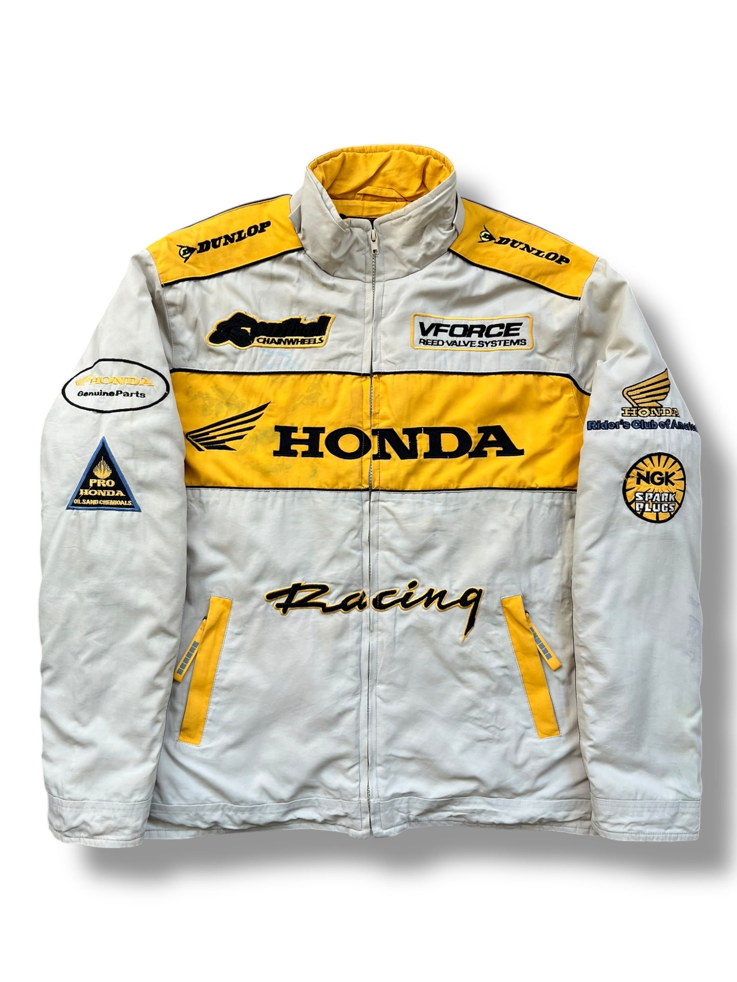 Vintage Cream / Yellow Honda Racing Jacket (L)