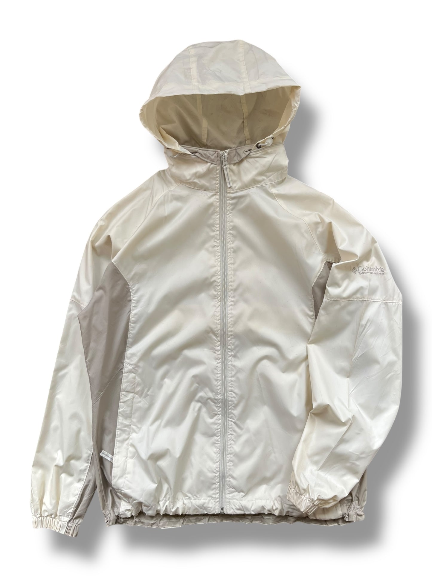 Columbia Sportswear Packable Cream / Beige Rain Jacket (women's L)