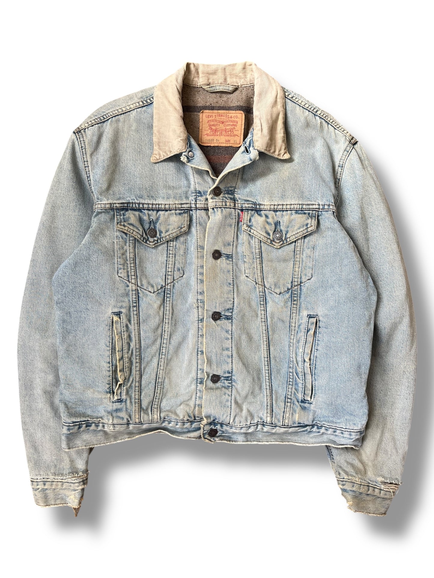 Vintage Levi's Blanket Lined Denim Trucker Jacket (XL)
