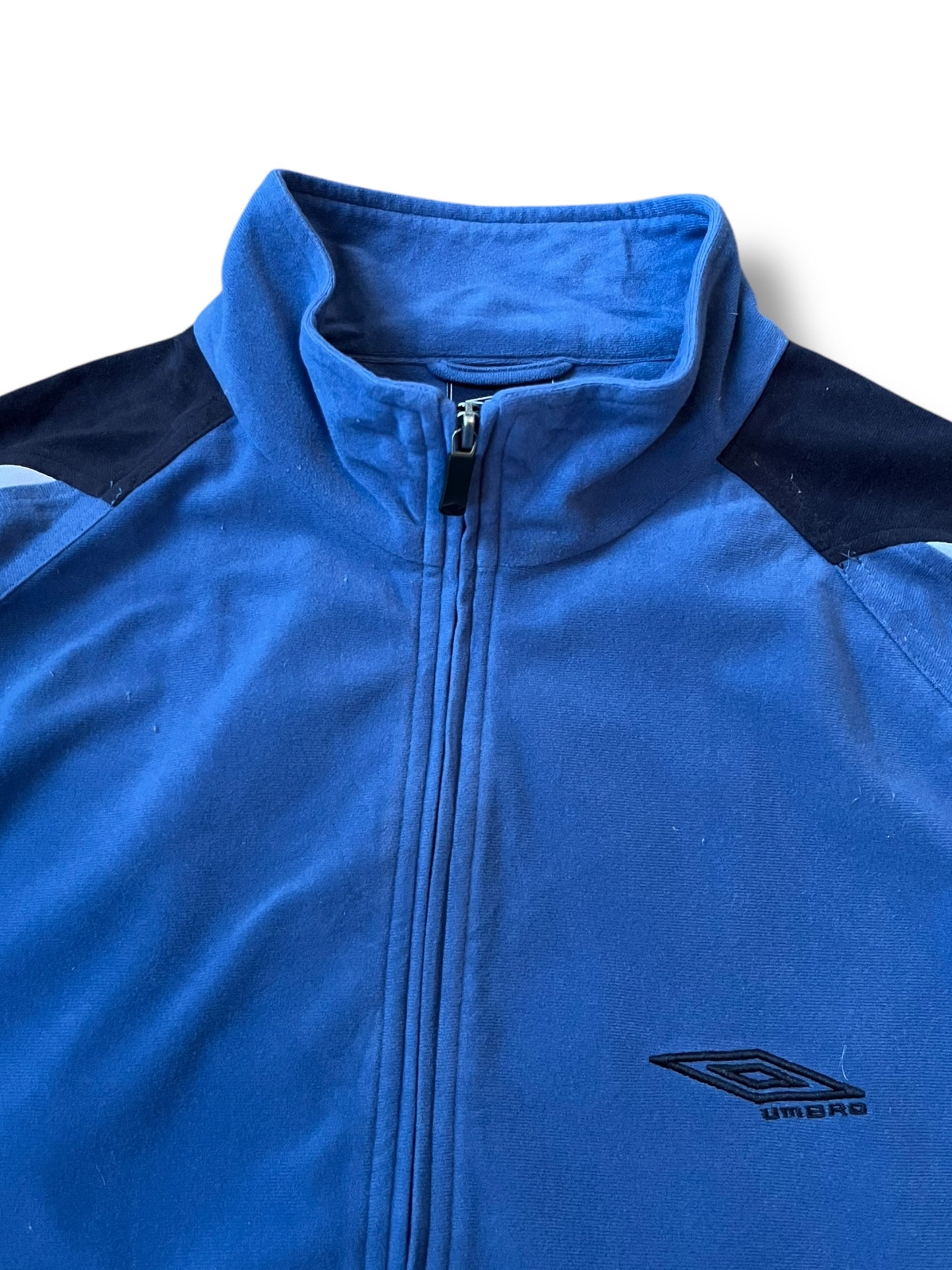Umbro 2000s Velour Blue Track Jacket (L)