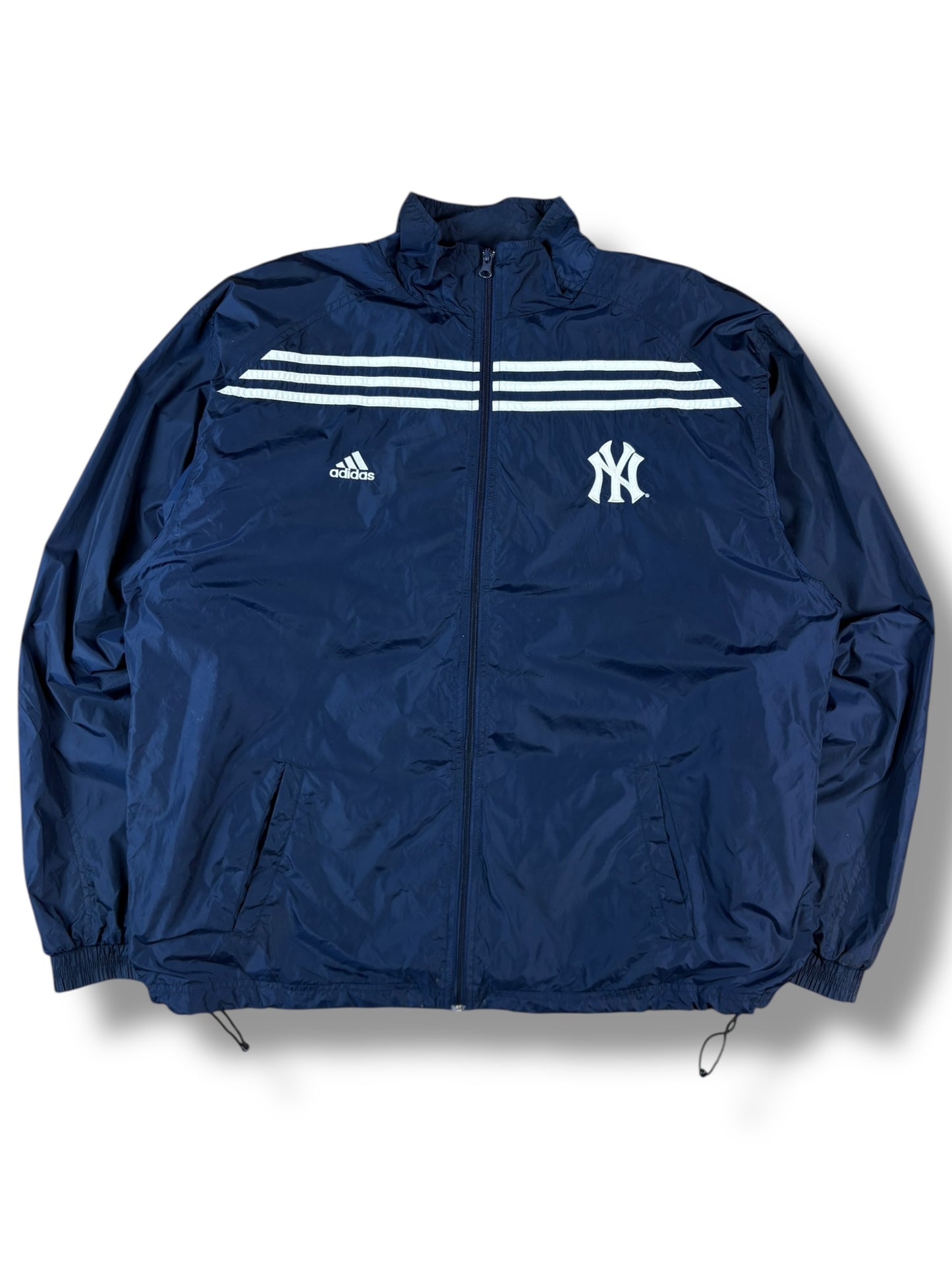 New York Yankees 2000s Adidas Navy Track Jacket (L)