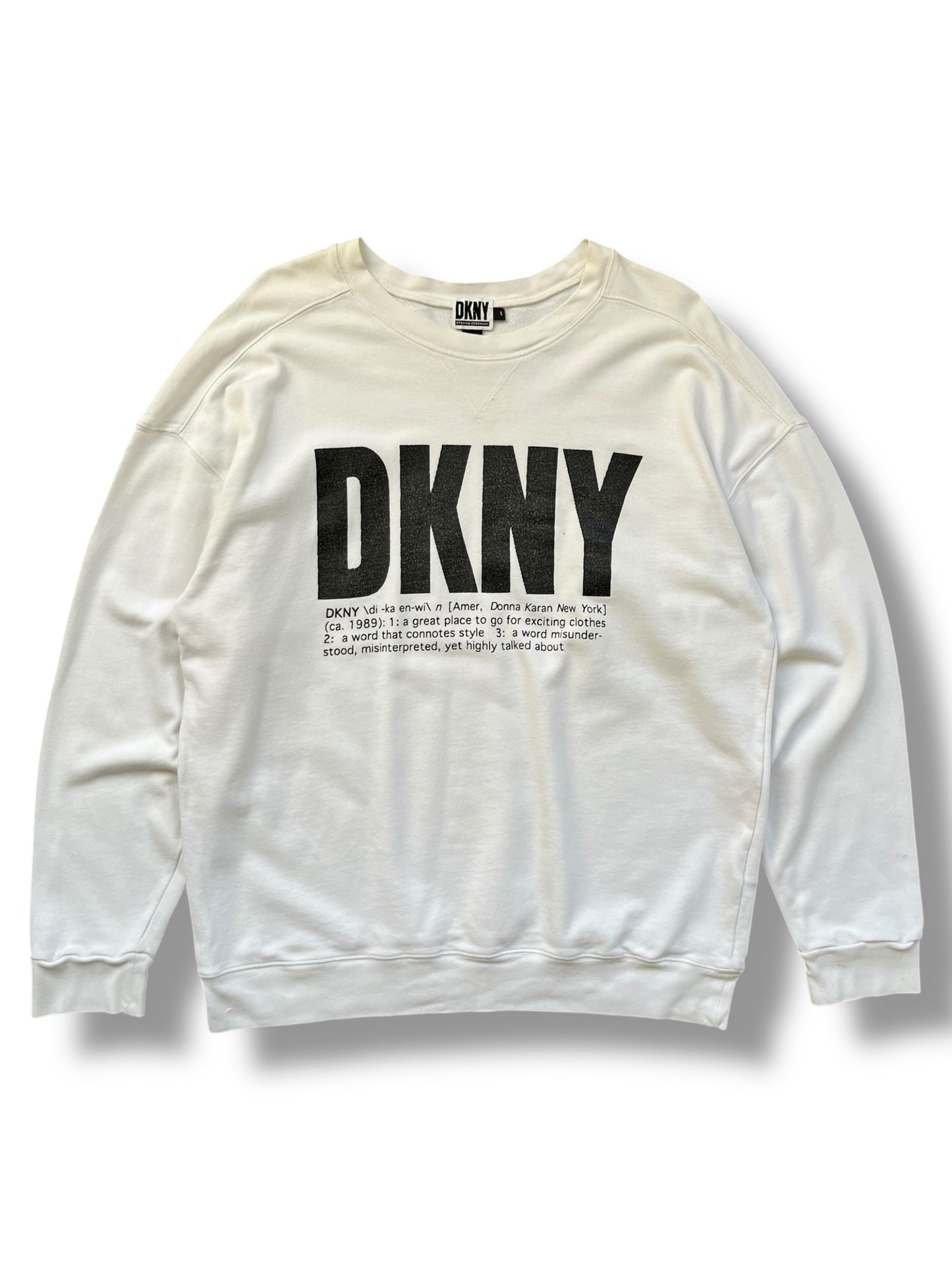 Vintage DKNY Definition White Jumper (L)