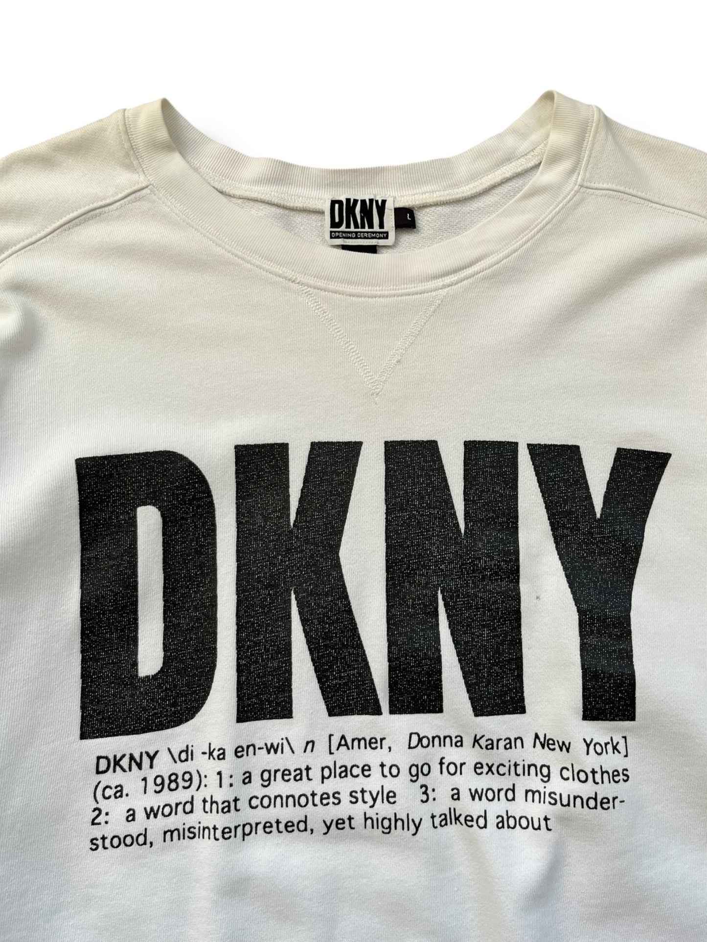 Vintage DKNY Definition White Jumper (L)