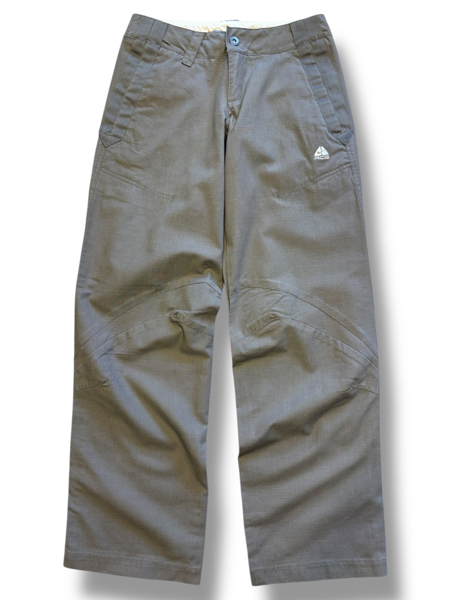 Nike ACG 2000s Khaki Green Wide Leg Trousers (30x31)
