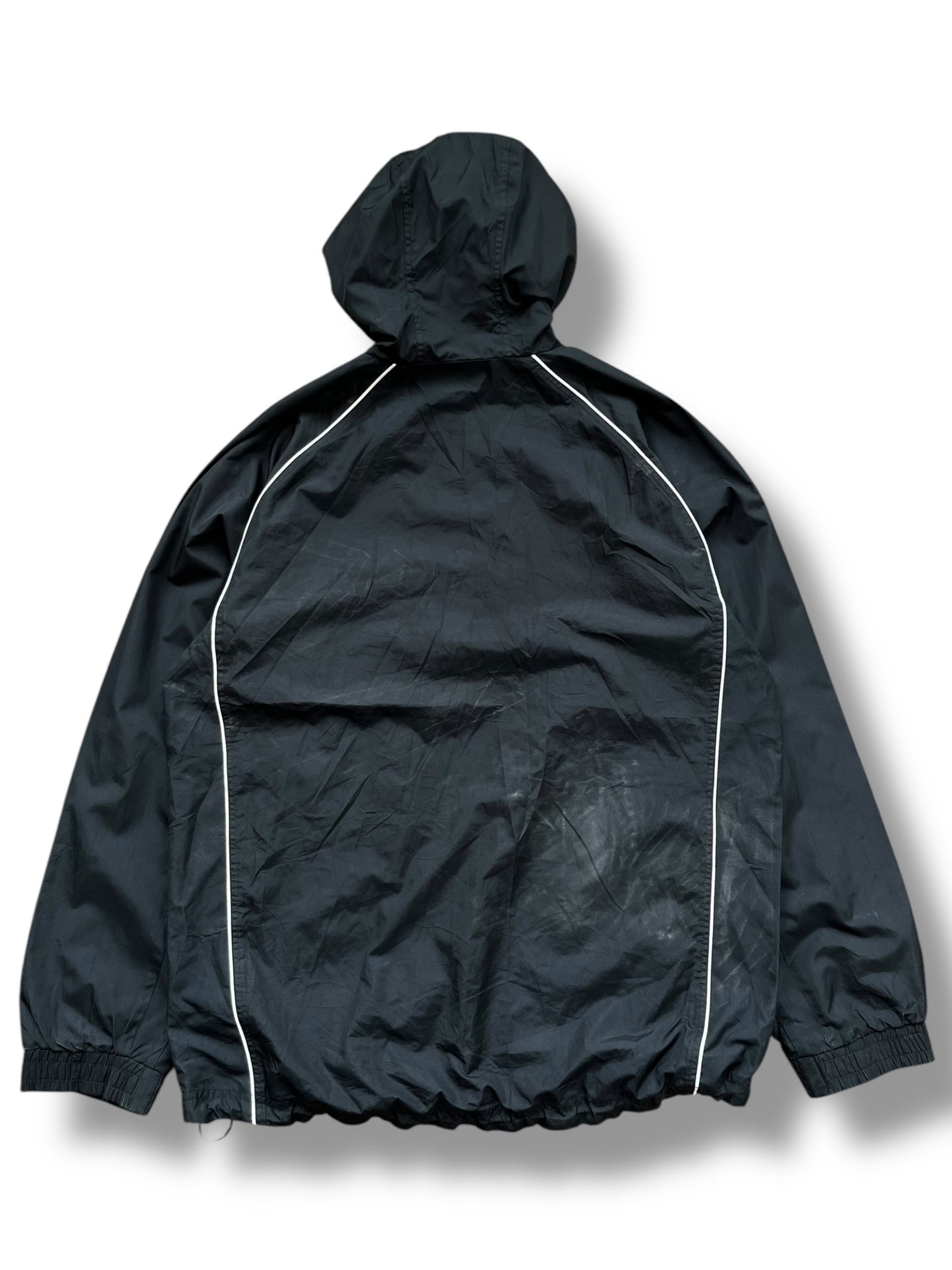 Vintage Umbro Black Piping Anorak Track Jacket (XL)