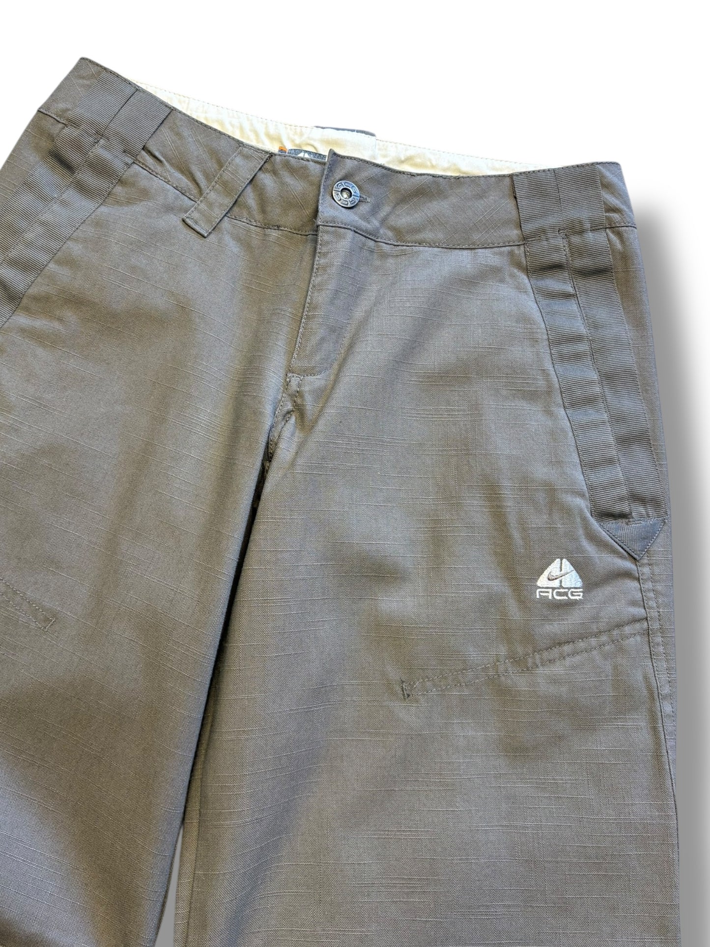 Nike ACG 2000s Khaki Green Wide Leg Trousers (30x31)