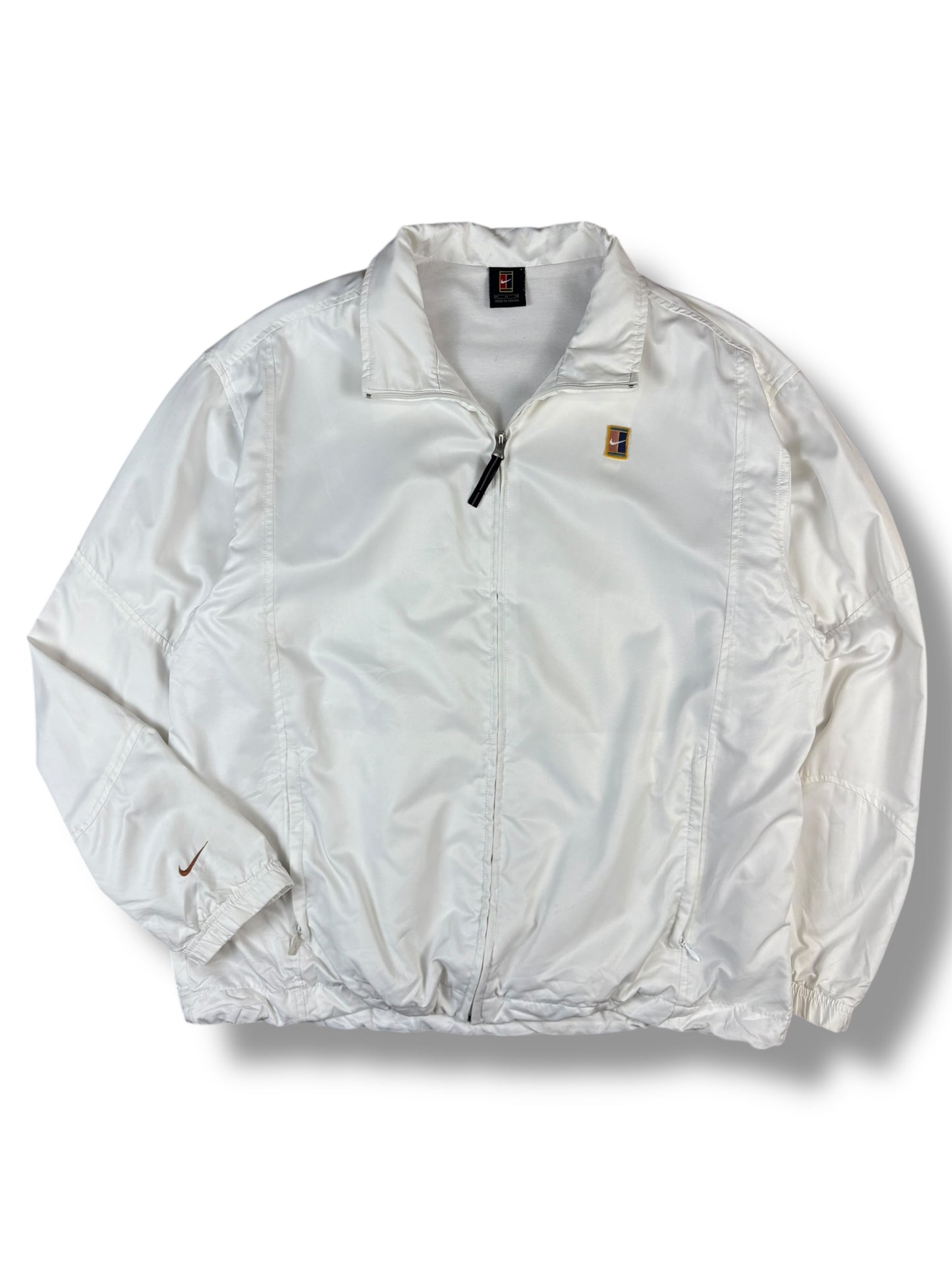 Nike Court 2000s White Tennis Track Jacket (M)