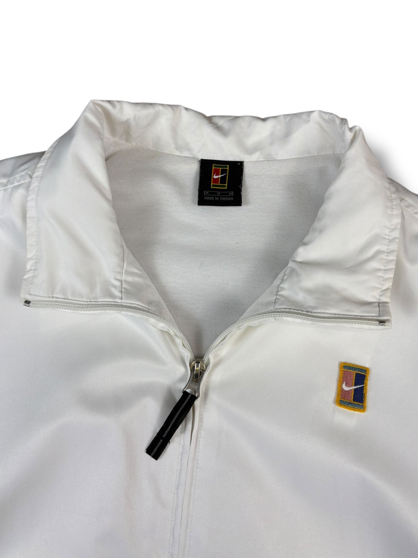 Nike Court 2000s White Tennis Track Jacket (M)