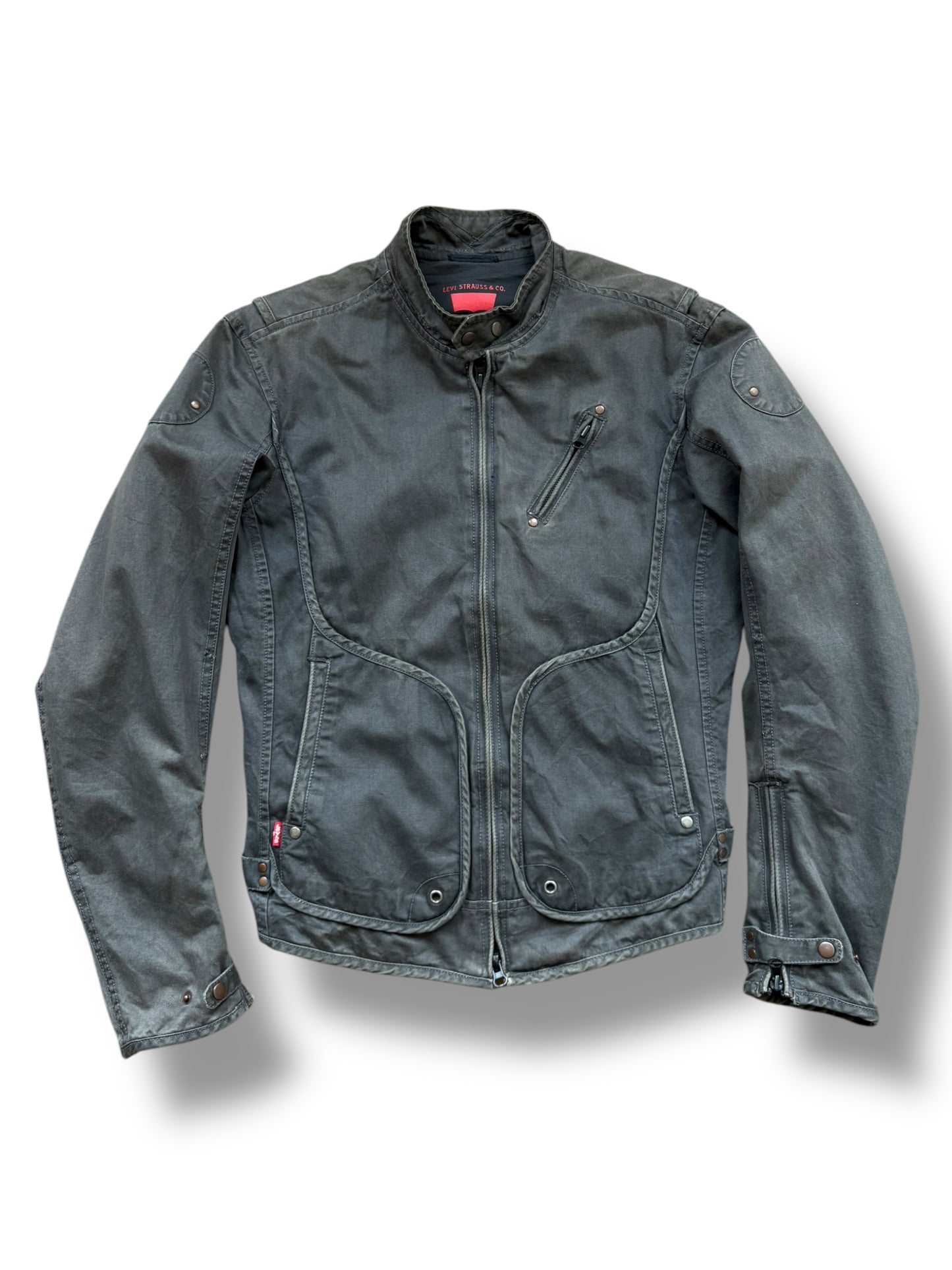 Levi's 2000s Dark Grey Motorcycle Jacket (women's S)