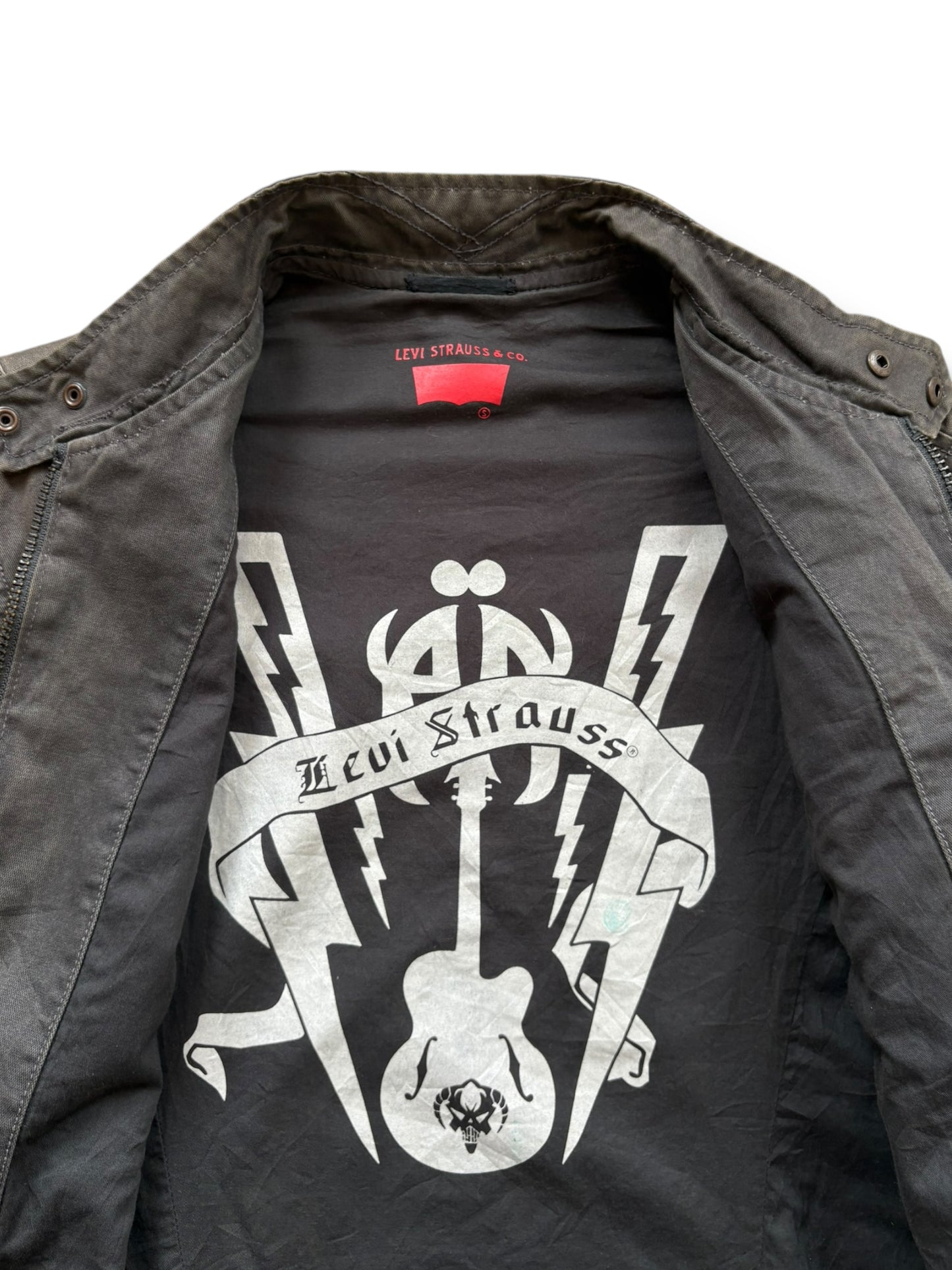 Levi's 2000s Dark Grey Motorcycle Jacket (women's S)