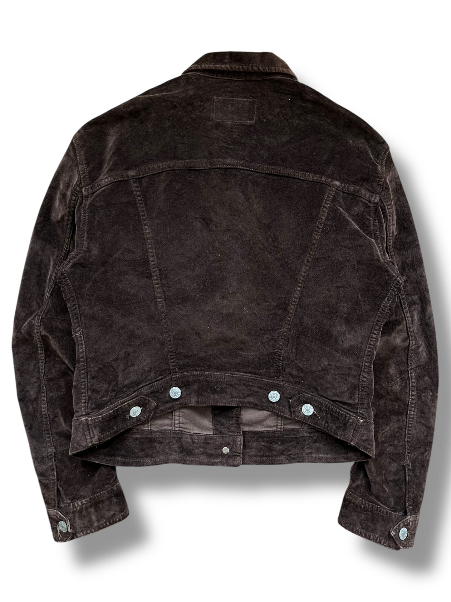 Vintage Chipie Dark Brown Velour Trucker Jacket (women's S)
