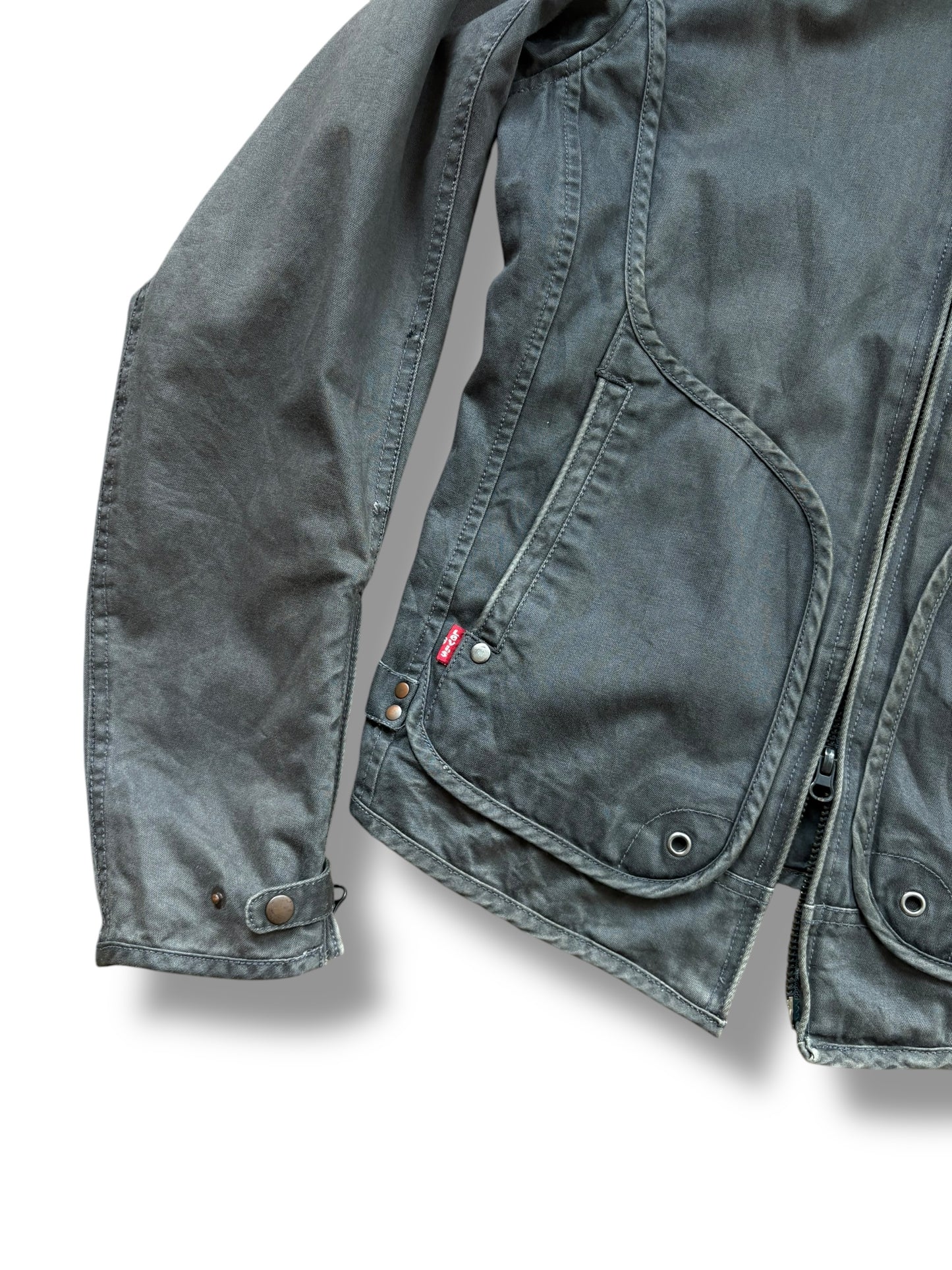 Levi's 2000s Dark Grey Motorcycle Jacket (women's S)