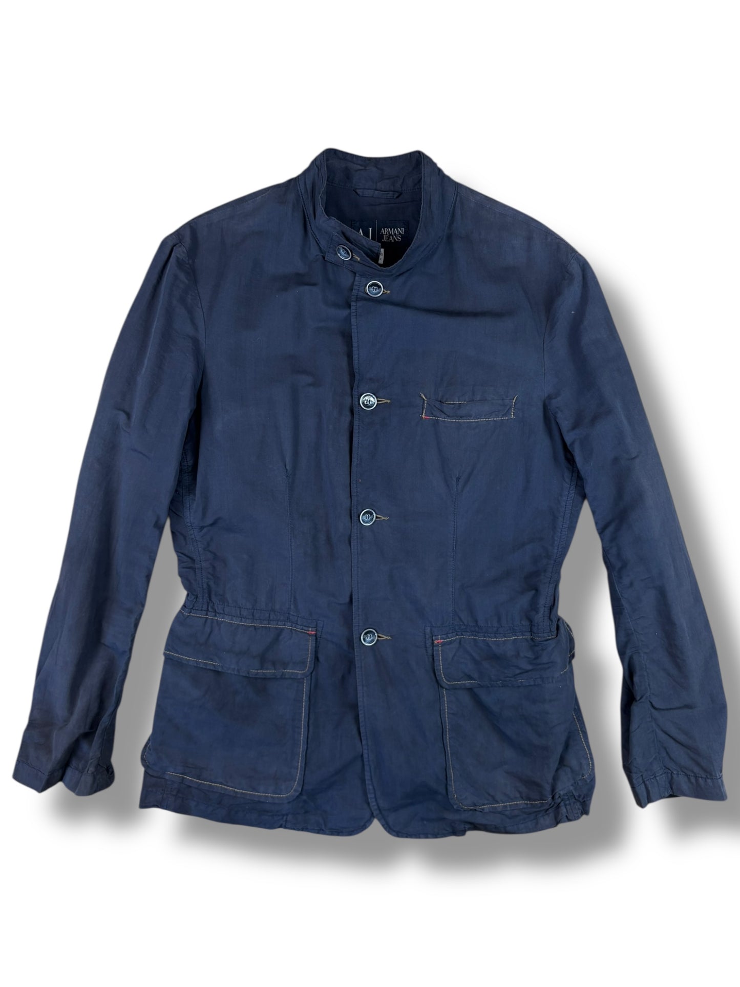 Armani Jeans 2000s Navy Cotton Over Shirt (women's L)