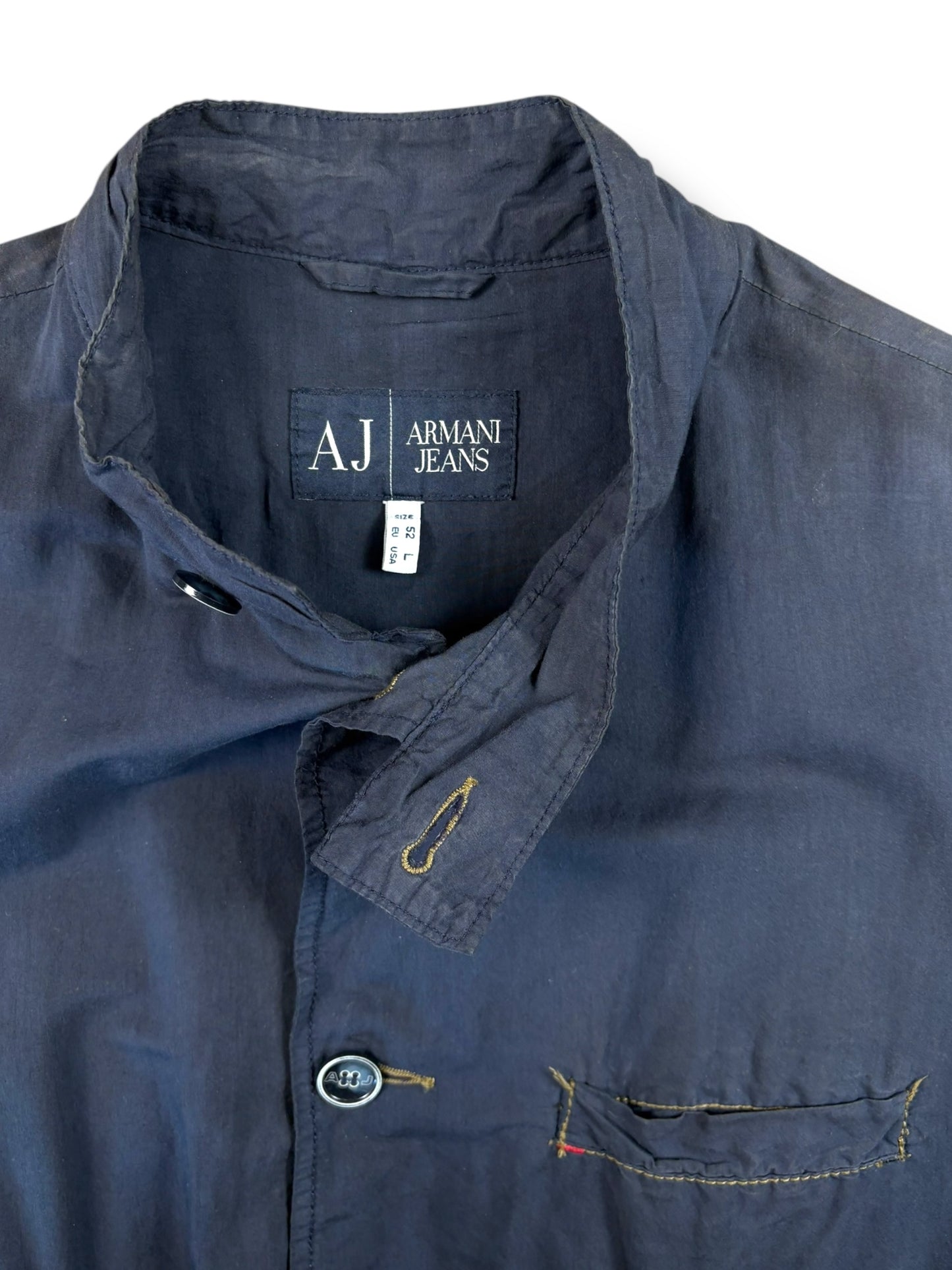 Armani Jeans 2000s Navy Cotton Over Shirt (women's L)