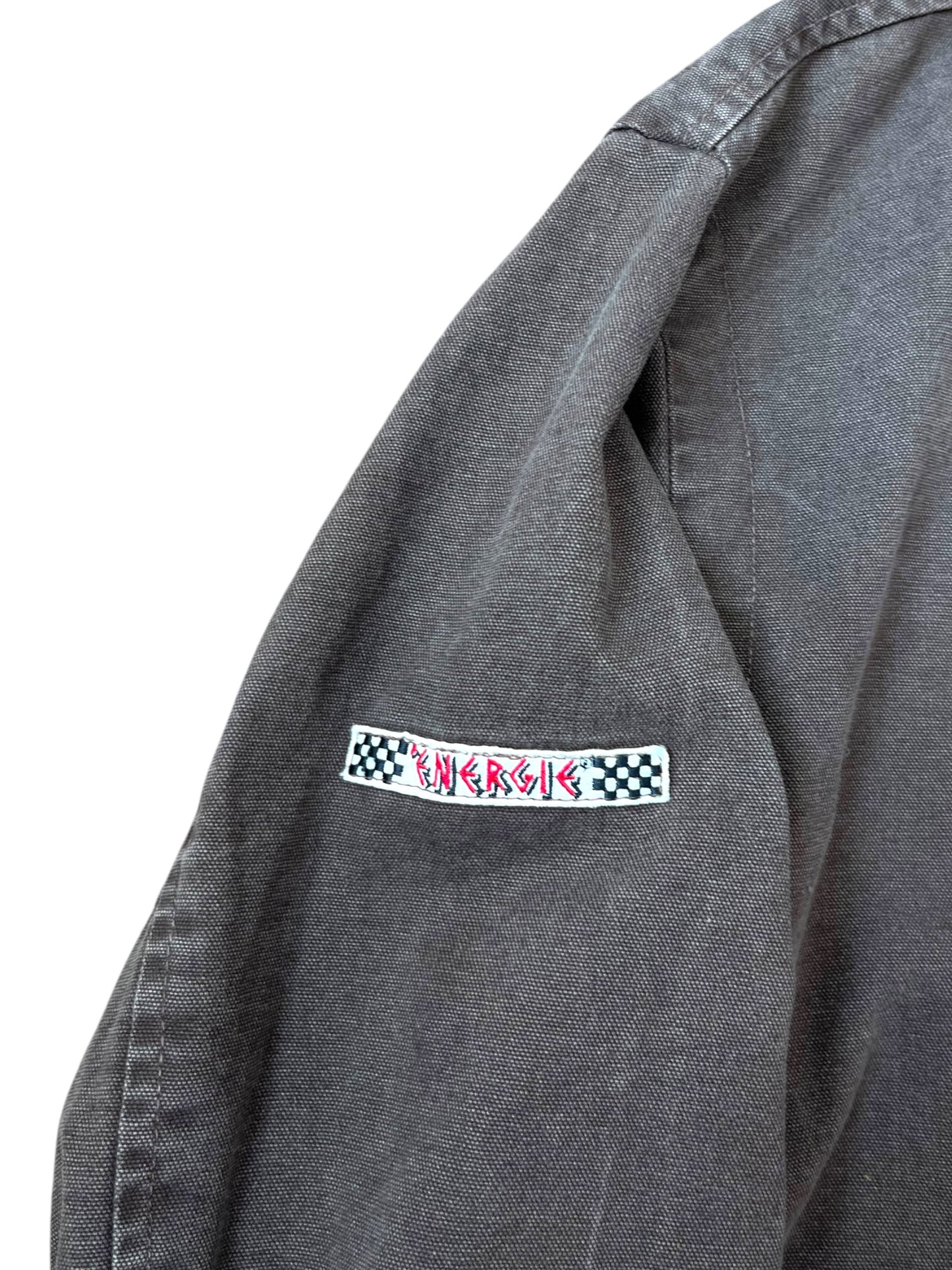 Vintage Energie 90s Chochlate Brown Metal Clasp Jacket (XL)