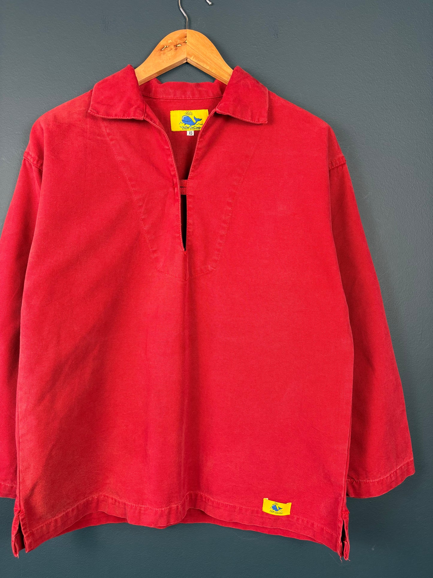 True Vintage 1970s Red French Fisherman Smock Jacket (S)