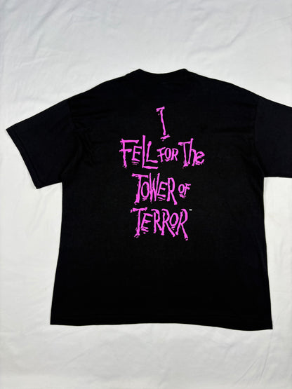 Vintage Disney 90s Tower of Terror Black Graphic Tee (XL)