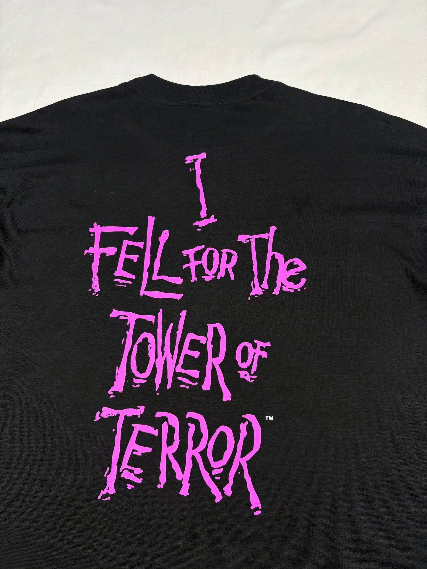 Vintage Disney 90s Tower of Terror Black Graphic Tee (XL)