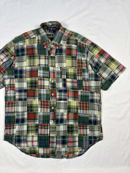Vintage Ralph Lauren Patchwork Madras Shirt (L)