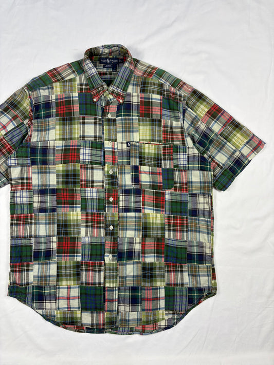 Vintage Ralph Lauren Patchwork Madras Shirt (L)