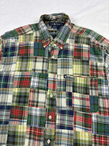 Vintage Ralph Lauren Patchwork Madras Shirt (L)