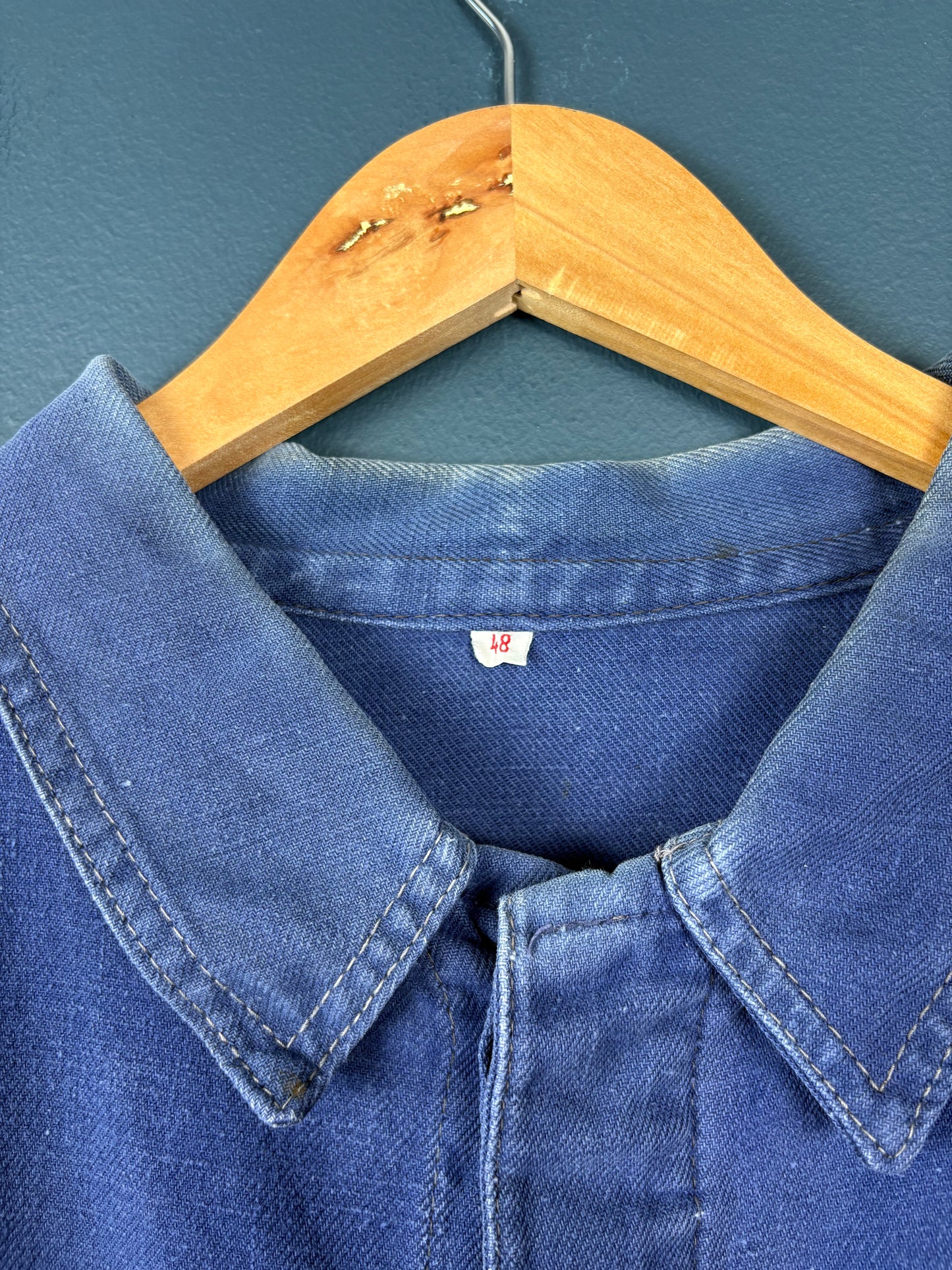 True Vintage 1960s Faded Blue French Chore Jacket (M)