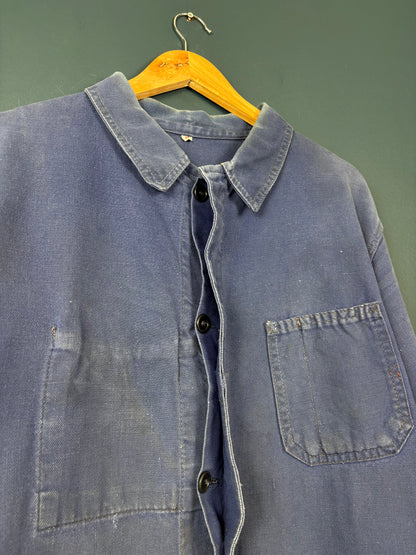 True Vintage 1960s Faded Blue French Chore Jacket (M)