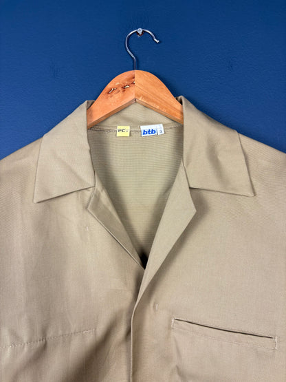 True Vintage 1960s Beige Sanforised Pop Button Chore Jacket (M)