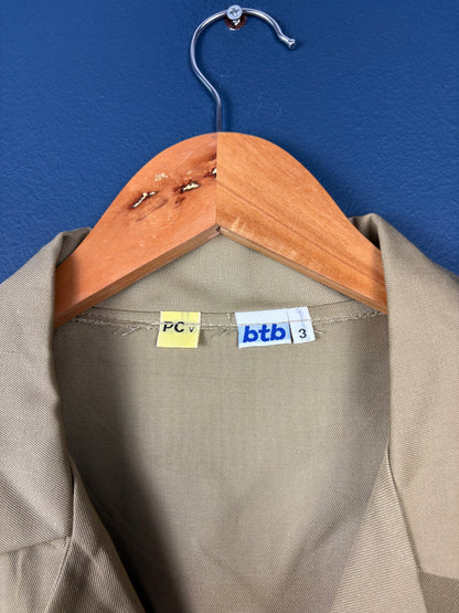 True Vintage 1960s Beige Sanforised Pop Button Chore Jacket (M)