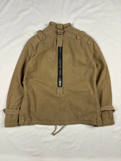 Vintage Pinko Beige Canvas Technical Zip Work Jacket (women's M)