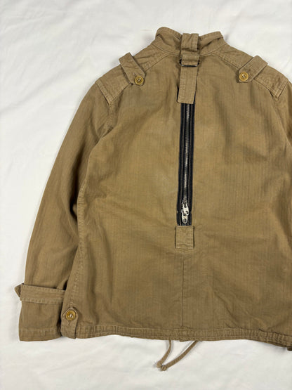 Vintage Pinko Beige Canvas Technical Zip Work Jacket (women's M)