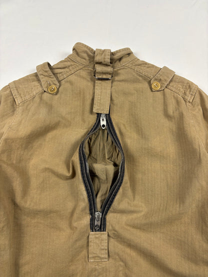 Vintage Pinko Beige Canvas Technical Zip Work Jacket (women's M)