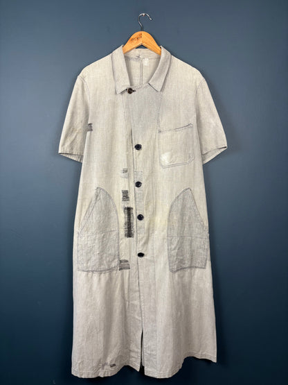 True Vintage 1940/50s Homemade Repairs French Work Jacket (M)