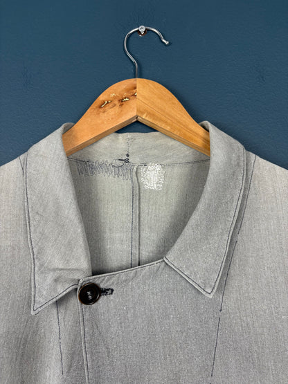 True Vintage 1940/50s Homemade Repairs French Work Jacket (M)