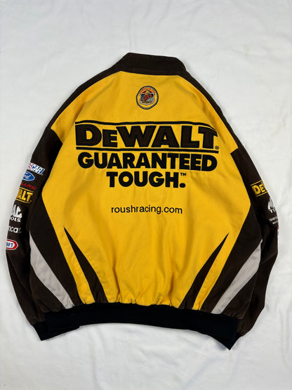 Vintage Nascar 90s Brown + Yellow Racing Jacket (L)