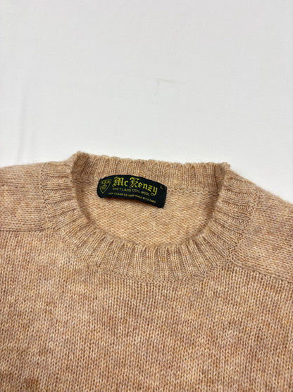 True Vintage 70s Scottish Shetland Wool Beige Sweater (L)