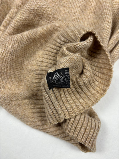 True Vintage 70s Scottish Shetland Wool Beige Sweater (L)