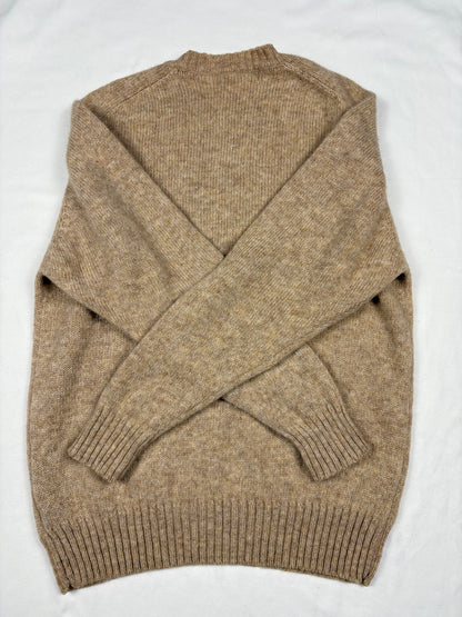 True Vintage 70s Scottish Shetland Wool Beige Sweater (L)