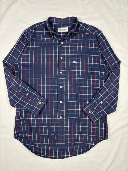 Vintage Burberry Classic Nova Check Navy Shirt (M)