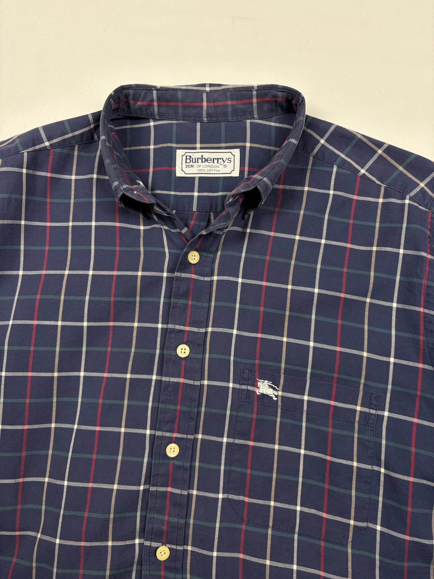 Vintage Burberry Classic Nova Check Navy Shirt (M)