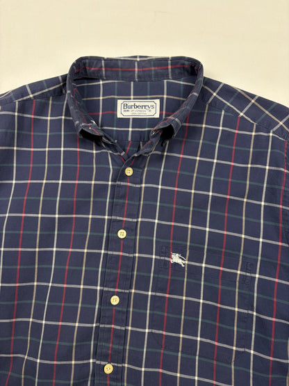 Vintage Burberry Classic Nova Check Navy Shirt (M)