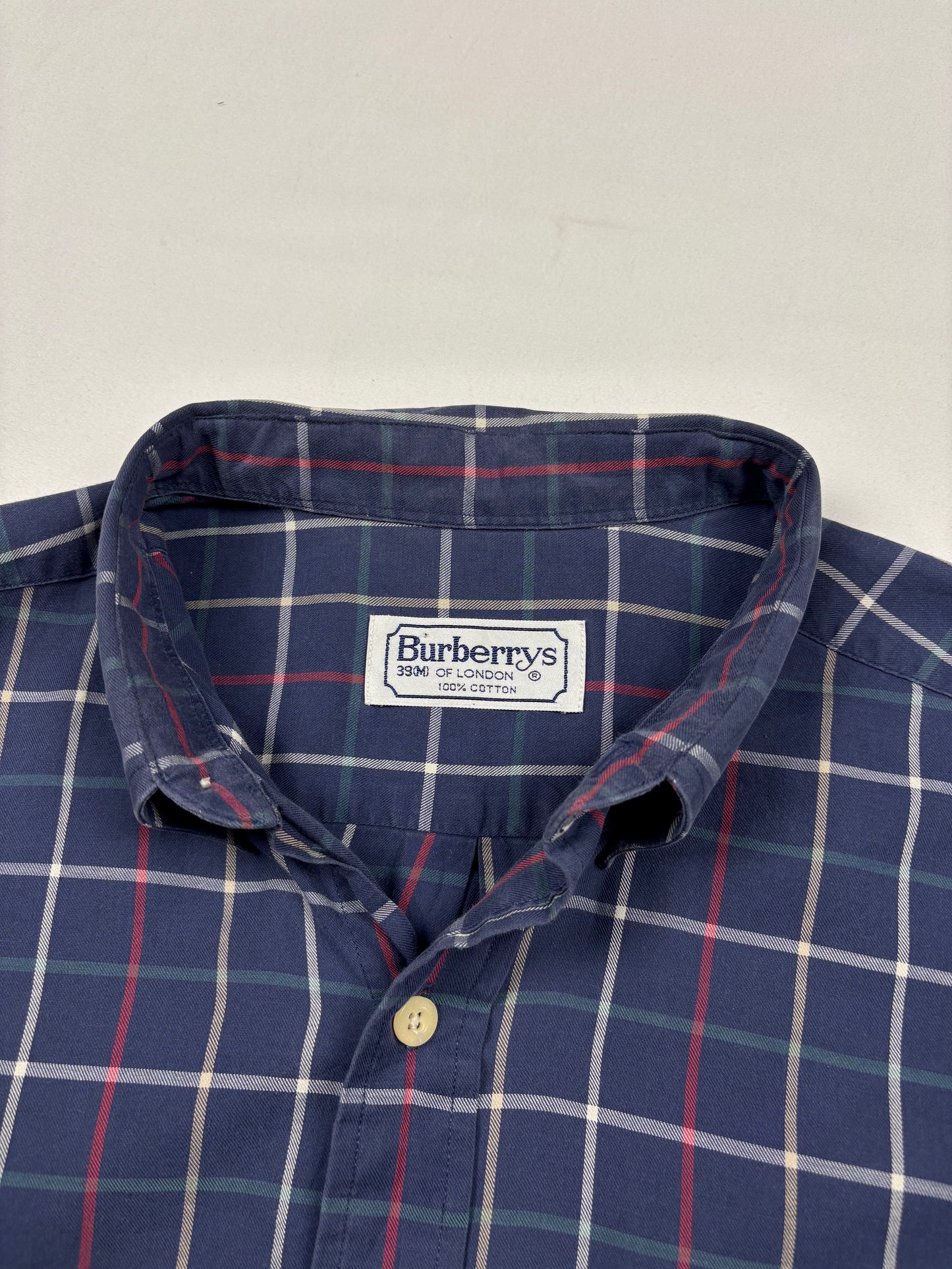 Vintage Burberry Classic Nova Check Navy Shirt (M)