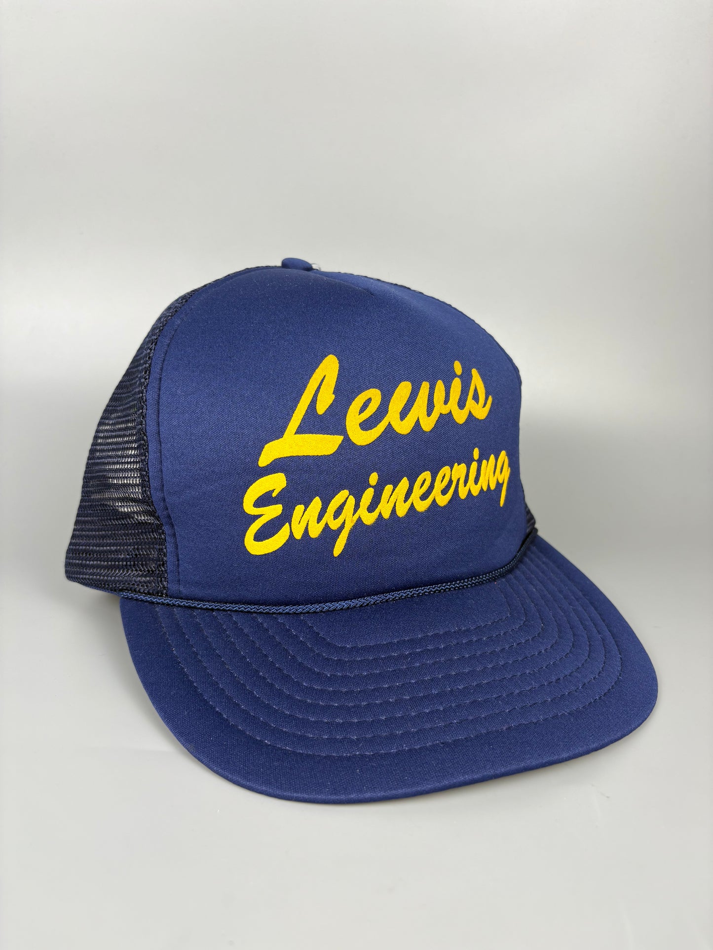 Vintage Engineering Navy Blue Mesh Trucker Hat