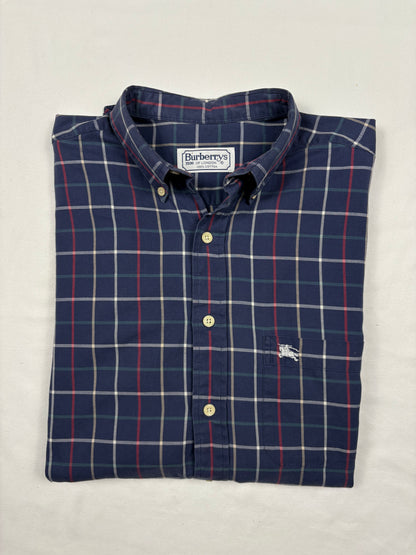 Vintage Burberry Classic Nova Check Navy Shirt (M)